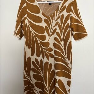 Ann Taylor Tan and Cream Knit Dress